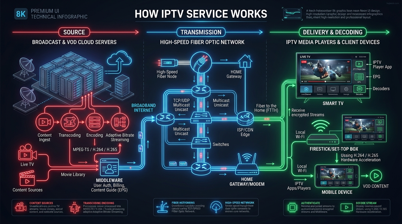 IPTV Technology and End-to-End Workflow Diagram IPTV Technology and End-to-End Workflow Diagram