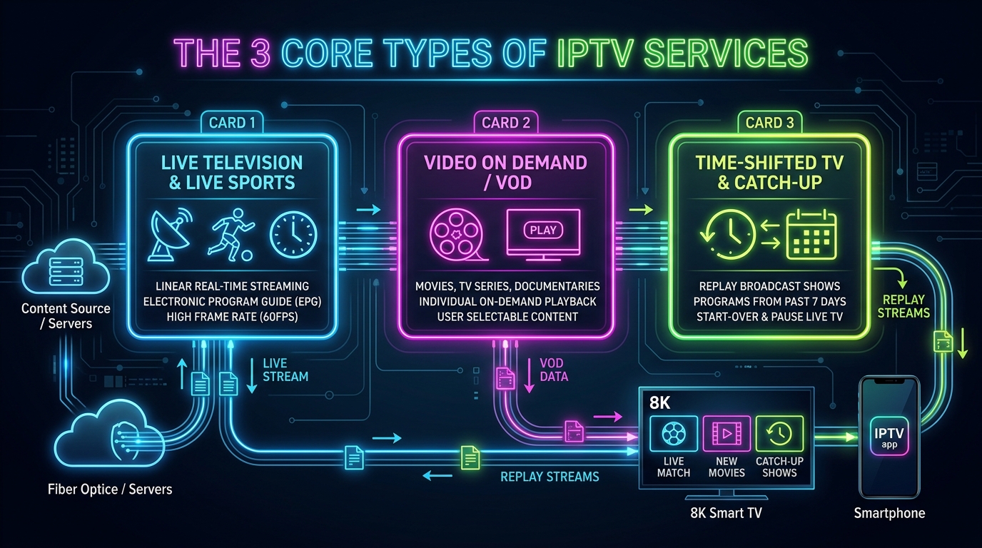 Types of IPTV Services Diagram Types of IPTV Services Diagram